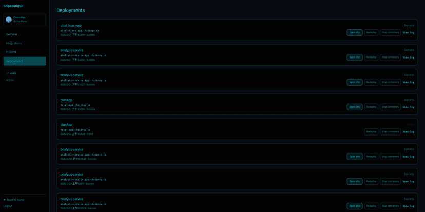 ShipLaunch - 個人開發者部署平台 screenshot 4